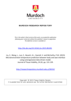 Microenvironment temperature prediction between body and seat interface using autoregressive data-driven model