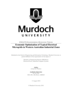 Economic optimisation of typical electrical microgrids in Western Australian industrial zones