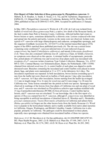 First Report of Foliar Infection of Rosa gymnocarpa by Phytophthora ramorum