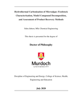 Hydrothermal carbonisation of microalgae: Feedstock characterisation, model compound decomposition, and assessment of product recovery methods