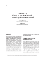 What is an authentic learning environment?