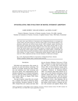 Investigating the evolution of hotel internet adoption