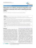 Maturation of auditory temporal integration and inhibition assessed with event-related potentials (ERPs)