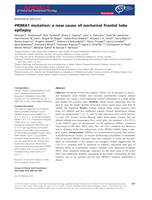 PRIMA1 mutation: A new cause of nocturnal frontal lobe epilepsy