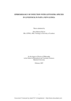 Epidemiology of infection with leptospira species in livestock in Papua New Guinea