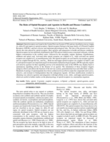 The roles of opioid receptors and agonists in health and disease conditions