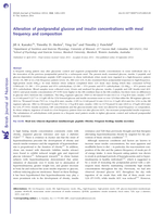 Alteration of postprandial glucose and insulin concentrations with meal frequency and composition