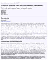 What is the problem to which interactive multimedia is the solution?