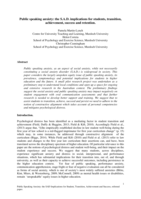 Public speaking anxiety: The S.A.D. implications for students, transition, achievement, success and retention
