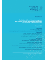 Facilitating staff and student engagement with graduate attribute development, assessment and standards in business faculties