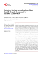 Optimized method to analyze rose plant volatile organic compounds by HS-SPME-GC-FID/MSD