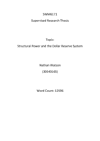 Structural power and the dollar reserve system