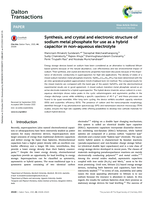 Synthesis, and crystal and electronic structure of sodium metal phosphate for use as a hybrid capacitor in non-aqueous electrolyte