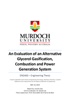 An evaluation of an alternative glycerol gasification, combustion and power generation system