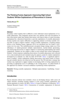 The Thinking Frames Approach: Improving high school students’ written explanations of phenomena in science