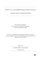 CRIPTIC-12a: A novel CRISPR Programmable Transposon Insertion system using Cas12a (Cpf1)