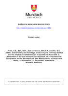 Gravel-filling of shrinkage cracks in gold refining residue and its impact on rehabilitation in southwest Australia. 2. Movement of surface incorporated Gypsum