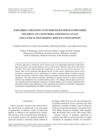 Exploring the effects of perceived service provider sincerity on consumers' emotional state and satisfaction during service consumption