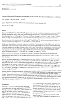 Effects of inorganic phosphorus and nitrogen on the growth of an estuarine cladophora in culture