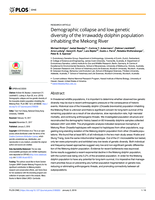 Demographic collapse and low genetic diversity of the Irrawaddy dolphin population inhabiting the Mekong River
