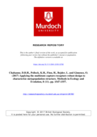 Applying the multistate capture-recapture robust design to characterize metapopulation structure