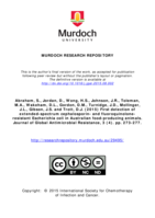 First detection of extended-spectrum cephalosporin- and fluoroquinolone-resistant Escherichia coli in Australian food-producing animals