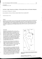 The effect of light temperature and salinity on photosynthetic rates of an estuarine cladophora