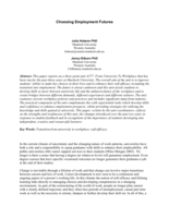 Choosing employment futures