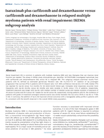 Isatuximab plus carfilzomib and dexamethasone versus carfilzomib and dexamethasone in relapsed multiple myeloma patients with renal impairment: IKEMA subgroup analysis
