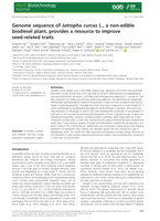 Genome sequence of Jatropha curcas L., a non-edible biodiesel plant, provides a resource to improve seed-related traits