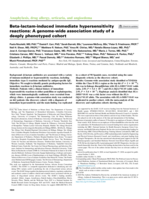 Beta-lactam-induced immediate hypersensitivity reactions: A genome-wide association study of a deeply phenotyped cohort