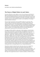 Editorial: The futures of digital media arts and culture