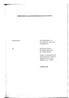 Herdsman Lake water quality study