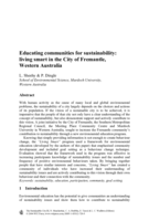 Educating communities for sustainability: living smart in the City of Fremantle, Western Australia