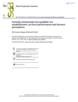 Partially mechanized non-puddled rice establishment: on-farm performance and farmers’ perceptions