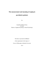 The measurement and meaning of coping in psychiatric patients