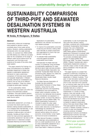 Sustainability comparison of third-pipe and seawater desalination systems in Western Australia