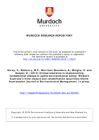 Critical elements in implementing fundamental change in public environmental policy: Western Australia’s mine closure and rehabilitation securities reform