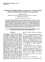 A review of differentiability in relation to robustness with application to seismic data analysis