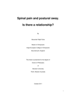 Spinal pain and postural sway. Is there a relationship?