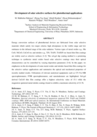 Development of solar selective surfaces for photothermal applications
