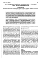 Larval development of Spondyliosoma emarginatum (euvier and Valenciennes) (Pisces: Sparidae) from southern Africa
