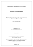 Exploring the potential of Web 2.0 to improve knowledge directories and "group mind"