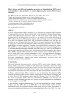 Effect of dose and different fumigation procedure of ethanedinitrile (EDN) on Ct (concentration x time products) to control Japanese pine sawyer, Monochamus alternatus