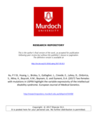 Two females with mutations in USP9X highlight the variable expressivity of the intellectual disability syndrome