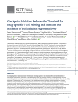 Checkpoint inhibition reduces the threshold for Drug-Specific T-Cell priming and increases the incidence of sulfasalazine hypersensitivity