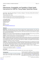 Effectiveness, Acceptability, and Feasibility of Digital Health Interventions for LGBTIQ+ Young People: Systematic Review
