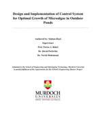 Design and implementation of control system for optimal growth of microalgae in outdoor ponds