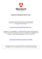 Sporadic inclusion body myositis: A review of recent clinical advances and current approaches to diagnosis and treatment