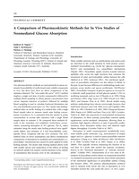 A comparison of pharmacokinetic methods for in vivo studies of nonmediated glucose absorption